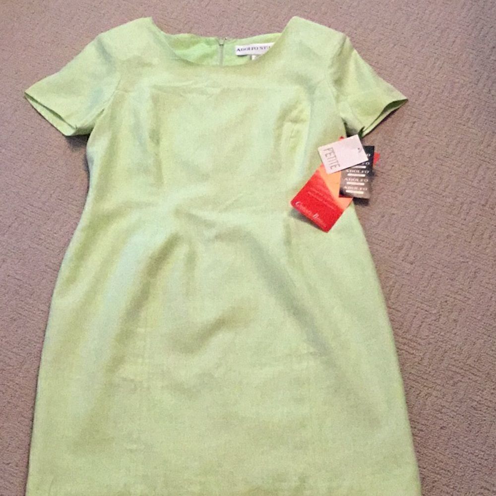 Ladies linen blend dress in size 10 by ADOLFO